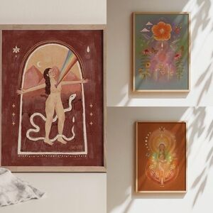 Abstract Art Print with Earthy Tones